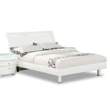 90'' X 95'' X 41'' Modern California King White High Gloss Bed