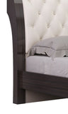 79" X 80" X 47" 4pc California King Modern Beige High Gloss Bedroom Set