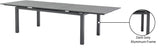 Maldives Aluminum Contemporary  Outdoor Patio Dining Table - 95.5" - 119" W x 43.5" D x 30" H