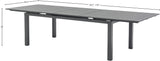 Maldives Aluminum Contemporary  Outdoor Patio Dining Table - 95.5" - 119" W x 43.5" D x 30" H