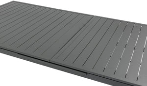 Maldives Aluminum Contemporary  Outdoor Patio Dining Table - 95.5" - 119" W x 43.5" D x 30" H