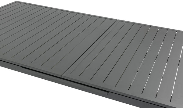 Maldives Aluminum Contemporary  Outdoor Patio Dining Table - 95.5" - 119" W x 43.5" D x 30" H