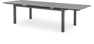 Maldives Aluminum Contemporary  Outdoor Patio Dining Table - 95.5" - 119" W x 43.5" D x 30" H