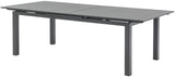 Maldives Aluminum Contemporary  Outdoor Patio Dining Table - 95.5" - 119" W x 43.5" D x 30" H