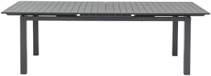 Maldives Aluminum Contemporary  Outdoor Patio Dining Table - 95.5" - 119" W x 43.5" D x 30" H