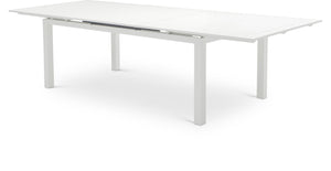 Maldives Aluminum Contemporary  Outdoor Patio Dining Table - 95.5" - 119" W x 43.5" D x 30" H