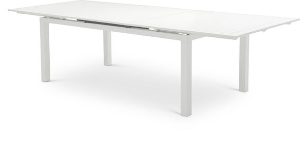 Maldives Aluminum Contemporary  Outdoor Patio Dining Table - 95.5" - 119" W x 43.5" D x 30" H