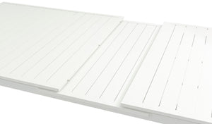 Maldives Aluminum Contemporary  Outdoor Patio Dining Table - 95.5" - 119" W x 43.5" D x 30" H