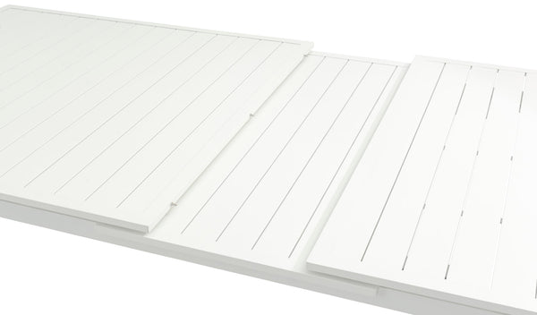 Maldives Aluminum Contemporary  Outdoor Patio Dining Table - 95.5" - 119" W x 43.5" D x 30" H