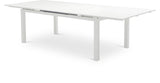 Maldives Aluminum Contemporary  Outdoor Patio Dining Table - 95.5" - 119" W x 43.5" D x 30" H