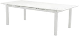 Maldives Aluminum Contemporary  Outdoor Patio Dining Table - 95.5" - 119" W x 43.5" D x 30" H