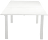 Maldives Aluminum Contemporary  Outdoor Patio Dining Table - 95.5" - 119" W x 43.5" D x 30" H