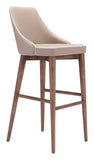 EE2608 100% Polyurethane, Plywood, Birch Wood Mid Century Commercial Grade Bar Chair