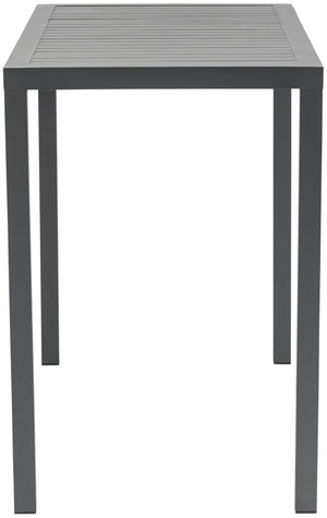 Maldives Aluminum Contemporary  Outdoor Patio Rectangle Bar Table - 55.5" W x 27.5" D x 40" H