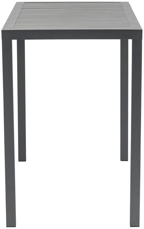 Maldives Aluminum Contemporary  Outdoor Patio Rectangle Bar Table - 55.5" W x 27.5" D x 40" H