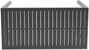 Maldives Aluminum Contemporary  Outdoor Patio Rectangle Bar Table - 55.5" W x 27.5" D x 40" H