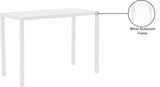 Maldives Aluminum Contemporary  Outdoor Patio Rectangle Bar Table - 55.5" W x 27.5" D x 40" H