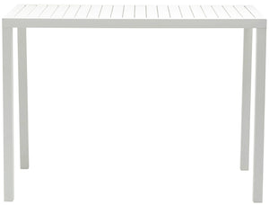 Maldives Aluminum Contemporary  Outdoor Patio Rectangle Bar Table - 55.5" W x 27.5" D x 40" H