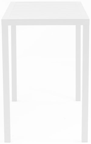 Maldives Aluminum Contemporary  Outdoor Patio Rectangle Bar Table - 55.5" W x 27.5" D x 40" H