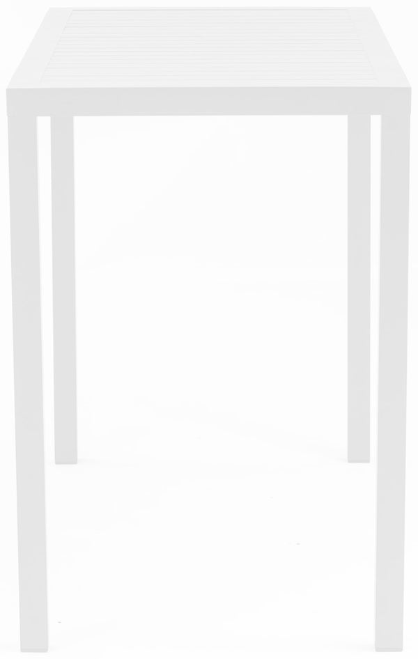 Maldives Aluminum Contemporary  Outdoor Patio Rectangle Bar Table - 55.5" W x 27.5" D x 40" H