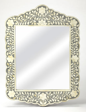 Butler Specialty Vivienne Gray Bone Inlay Wall Mirror 3451321