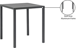 Maldives Aluminum Contemporary  Outdoor Patio Square Bar Table - 35" W x 35" D x 40" H