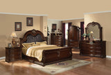 80' X 102' X 73' Espresso PU Cherry Wood Upholstery California King Bed