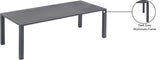 Maldives Aluminum Contemporary  Outdoor Patio Coffee Table - 47" W x 20.5" D x 16" H