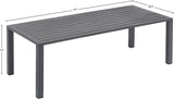 Maldives Aluminum Contemporary  Outdoor Patio Coffee Table - 47" W x 20.5" D x 16" H