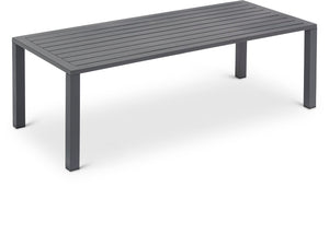 Maldives Aluminum Contemporary  Outdoor Patio Coffee Table - 47" W x 20.5" D x 16" H