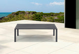 Maldives Aluminum Contemporary  Outdoor Patio Coffee Table - 47" W x 20.5" D x 16" H