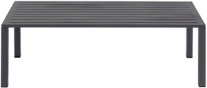 Maldives Aluminum Contemporary  Outdoor Patio Coffee Table - 47" W x 20.5" D x 16" H