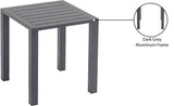 Maldives Aluminum Contemporary  Outdoor Patio End Table - 16.5" W x 16.5" D x 17.5" H