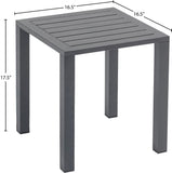 Maldives Aluminum Contemporary  Outdoor Patio End Table - 16.5" W x 16.5" D x 17.5" H