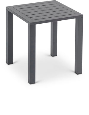 Maldives Aluminum Contemporary  Outdoor Patio End Table - 16.5" W x 16.5" D x 17.5" H