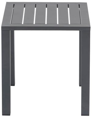 Maldives Aluminum Contemporary  Outdoor Patio End Table - 16.5" W x 16.5" D x 17.5" H
