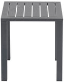 Maldives Aluminum Contemporary  Outdoor Patio End Table - 16.5" W x 16.5" D x 17.5" H