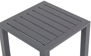 Maldives Aluminum Contemporary  Outdoor Patio End Table - 16.5" W x 16.5" D x 17.5" H