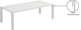 Maldives Aluminum Contemporary  Outdoor Patio Coffee Table - 47" W x 20.5" D x 16" H