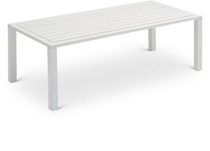 Maldives Aluminum Contemporary  Outdoor Patio Coffee Table - 47" W x 20.5" D x 16" H