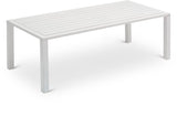 Maldives Aluminum Contemporary  Outdoor Patio Coffee Table - 47" W x 20.5" D x 16" H