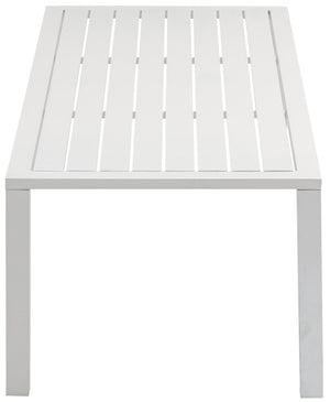 Maldives Aluminum Contemporary  Outdoor Patio Coffee Table - 47" W x 20.5" D x 16" H
