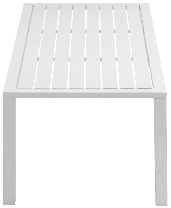 Maldives Aluminum Contemporary  Outdoor Patio Coffee Table - 47" W x 20.5" D x 16" H