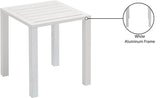 Maldives Aluminum Contemporary  Outdoor Patio End Table - 16.5" W x 16.5" D x 17.5" H