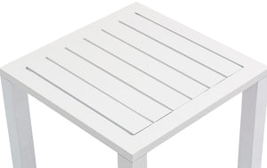 Maldives Aluminum Contemporary  Outdoor Patio End Table - 16.5" W x 16.5" D x 17.5" H