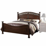 Dark Walnut Wood Bed