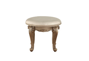 19' X 19' X 18' Champagne Faux Leather Vanity Stool