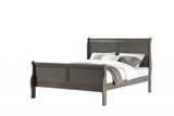 62' X 90' X 47' Dark Gray Wood Queen Bed