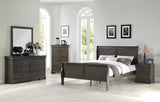 62' X 90' X 47' Dark Gray Wood Queen Bed