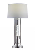 Brushed Nickel Metal Glass LED Shade Table Lamp
